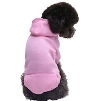Ropa para mascotas rosado con capucha y bolsillo S M L XL
